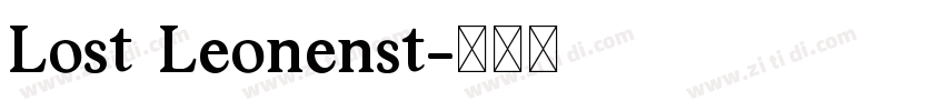 Lost Leonenst字体转换